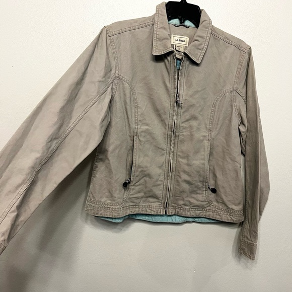L.L. Bean VTG Women's Canvas Utility Field Full Zip Cotton Jacket Sz Medium - Picture 2 of 9